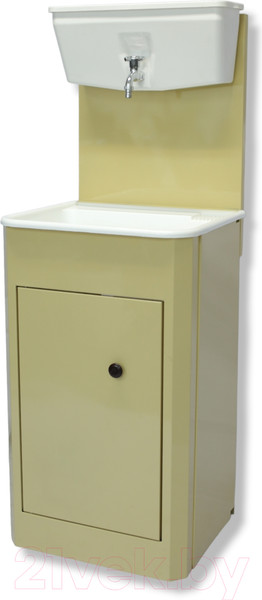 Изображение товара Умывальник для дачи Петромаш С бачком УМ-10 / slkptr114 (бежевый/мойка пластик)