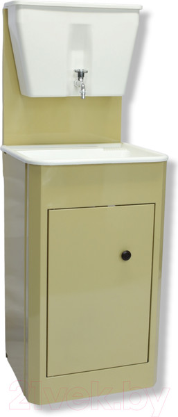 Изображение товара Умывальник для дачи Петромаш С бачком УМ-10 / slkptr114 (бежевый/мойка пластик)