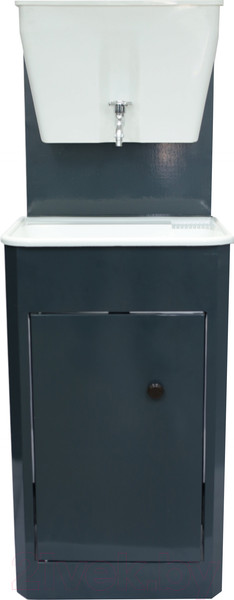 Изображение товара Умывальник для дачи Петромаш С бачком УМ-17 / slkptr131 (мокрый асфальт/мойка пластик)