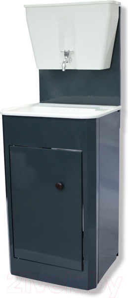 Изображение товара Умывальник для дачи Петромаш С бачком УМ-17 / slkptr131 (мокрый асфальт/мойка пластик)