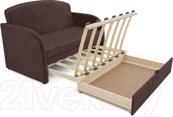 Изображение товара Диван Mebel-Ars Малютка (велюр молочный шоколад НВ-178 13)