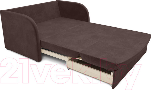 Изображение товара Диван Mebel-Ars Малютка (велюр молочный шоколад НВ-178 13)