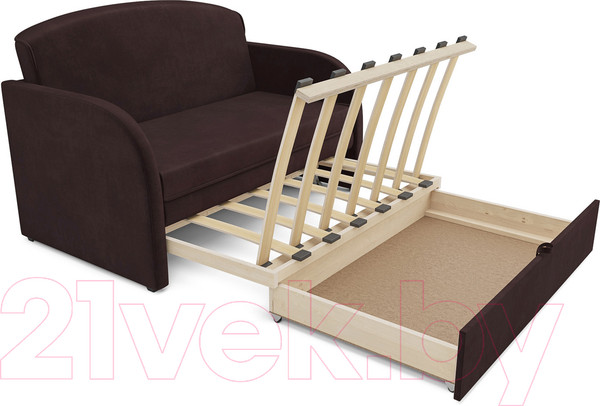 Изображение товара Диван Mebel-Ars Малютка (велюр шоколад HB-178 16)