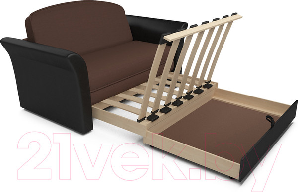 Изображение товара Диван Mebel-Ars Малютка №2 (рогожка шоколад)