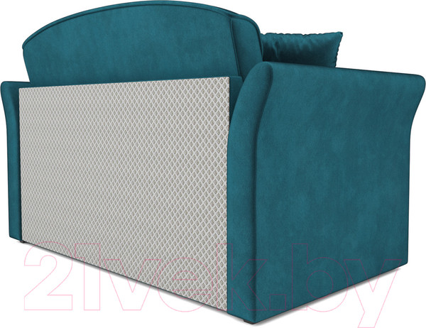 Изображение товара Диван Mebel-Ars Малютка №2 (бархат сине-зеленый Star Velvet 43 Black Green)