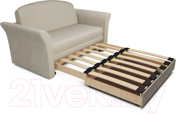 Изображение товара Диван Mebel-Ars Малютка №2 (бархат бежевый Star Velvet 6 Light Beige)