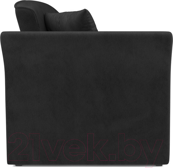 Изображение товара Диван Mebel-Ars Малютка №2 (велюр черный НВ-178 17)