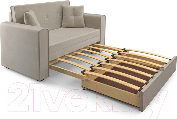 Изображение товара Диван Mebel-Ars Санта (бархат бежевый Star Velvet 6 Light Beige)