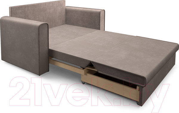 Изображение товара Диван Mebel-Ars Санта (бархат серо-шоколадный Star Velvet 60 Cofee)