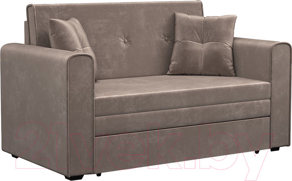 Изображение товара Диван Mebel-Ars Санта (бархат серо-шоколадный Star Velvet 60 Cofee)