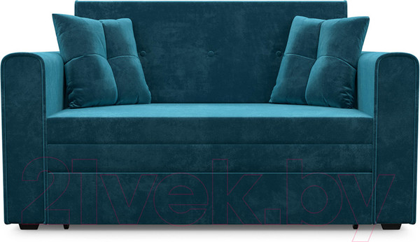 Изображение товара Диван Mebel-Ars Санта (бархат сине-зеленый Star Velvet 43 Black Green)