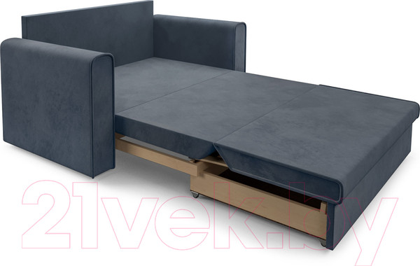 Изображение товара Диван Mebel-Ars Санта (велюр серо-синий НВ-178 26)
