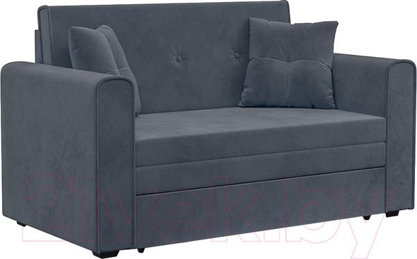 Изображение товара Диван Mebel-Ars Санта (велюр серо-синий НВ-178 26)