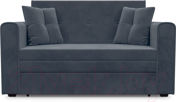 Изображение товара Диван Mebel-Ars Санта (велюр серо-синий НВ-178 26)