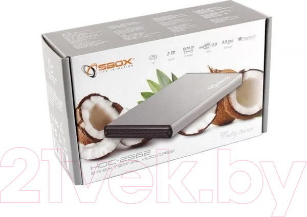 Изображение товара Бокс для жесткого диска SBOX HDC-2562 (белый кокос)