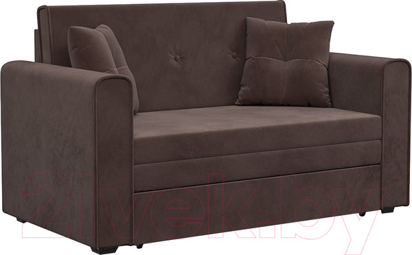 Изображение товара Диван Mebel-Ars Санта (велюр молочный шоколад НВ-178 13)