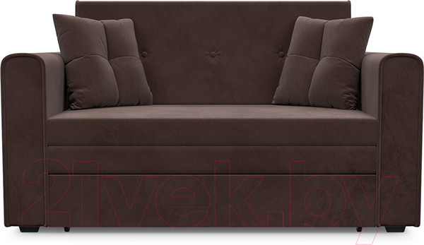 Изображение товара Диван Mebel-Ars Санта (велюр молочный шоколад НВ-178 13)