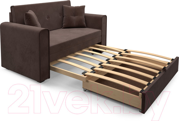 Изображение товара Диван Mebel-Ars Санта (велюр молочный шоколад НВ-178 13)