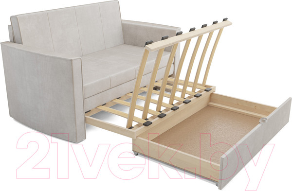 Изображение товара Диван Mebel-Ars Санта №2 (бархат бежевый Star Velvet 6 Light Beige)