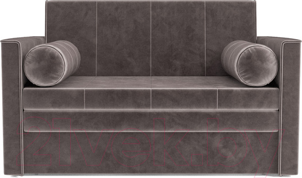 Изображение товара Диван Mebel-Ars Санта №2 (бархат серо-шоколадный Star Velvet 60 Cofee)