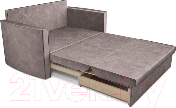 Изображение товара Диван Mebel-Ars Санта №2 (бархат серо-шоколадный Star Velvet 60 Cofee)