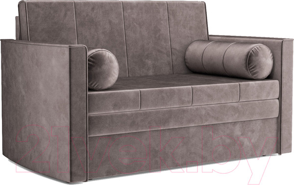 Изображение товара Диван Mebel-Ars Санта №2 (бархат серо-шоколадный Star Velvet 60 Cofee)