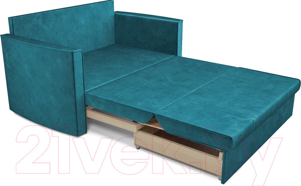 Изображение товара Диван Mebel-Ars Санта №2 (бархат сине-зеленый Star Velvet 43 Black Green)