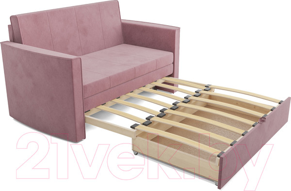 Изображение товара Диван Mebel-Ars Санта №2 (велюр пудра НВ-178 18)