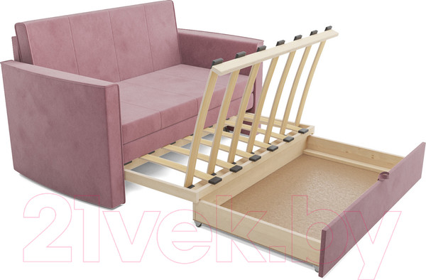 Изображение товара Диван Mebel-Ars Санта №2 (велюр пудра НВ-178 18)