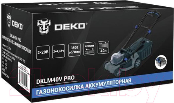 Изображение товара Газонокосилка аккумуляторная Deko DKLM40V Pro / 063-3008