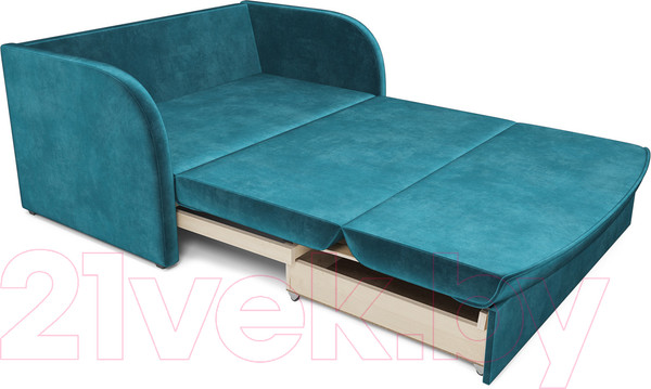 Изображение товара Диван Mebel-Ars Малютка (бархат сине-зеленый Star Velvet 43 Black Green)