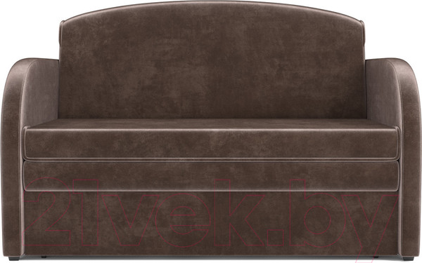 Изображение товара Диван Mebel-Ars Малютка (бархат серо-шоколадный Star Velvet 60 Cofee)