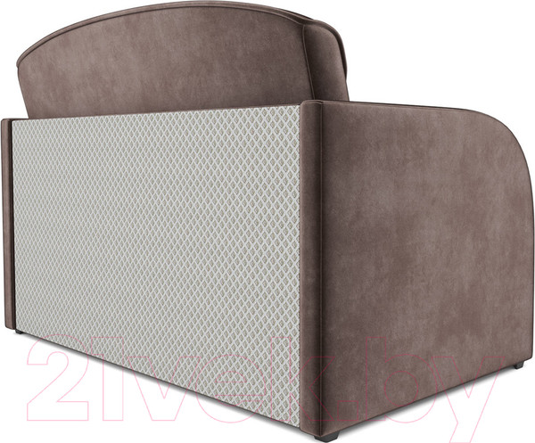 Изображение товара Диван Mebel-Ars Малютка (бархат серо-шоколадный Star Velvet 60 Cofee)