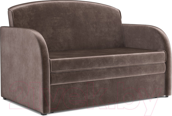 Изображение товара Диван Mebel-Ars Малютка (бархат серо-шоколадный Star Velvet 60 Cofee)