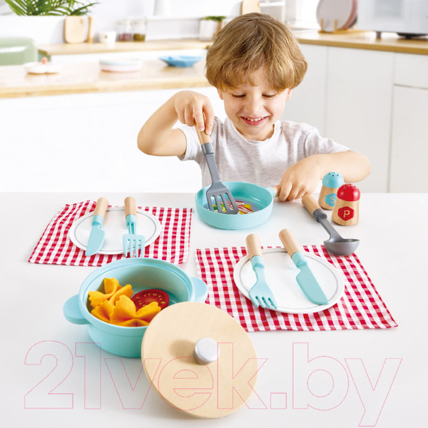 Изображение товара Набор игрушечной посуды Hape Маленький повар / E3208_HP