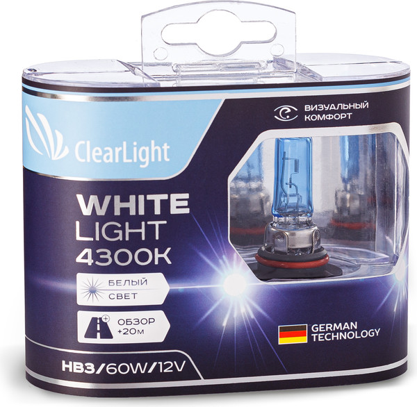 Изображение товара Комплект автомобильных ламп ClearLight ML9005WL WhiteLight (2шт)