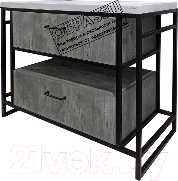 Изображение товара Тумба под умывальник Style Line Лофт 2.2 80 2 ящика PLUS/ниша