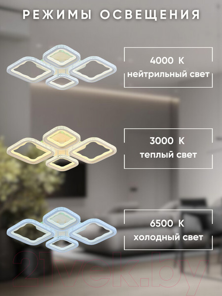 Изображение товара Люстра Aitin-Pro C7170C/4B (белый RGB)