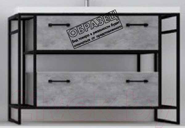 Изображение товара Тумба под умывальник Style Line Лофт 2.2 100 2 ящика PLUS/ниша