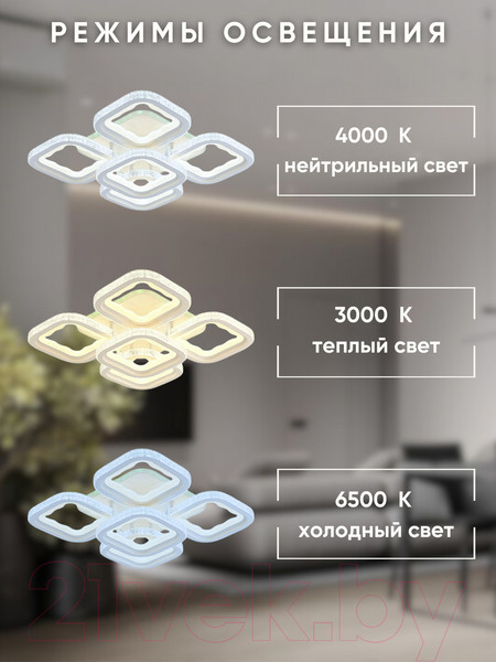 Изображение товара Люстра Aitin-Pro 200Вт / C7170A/5 (белый RGB)