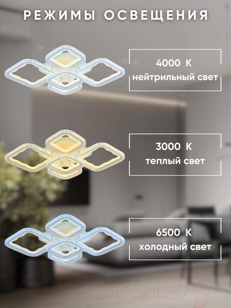 Изображение товара Люстра Aitin-Pro 232Вт / C7170C/5 (белый RGB)