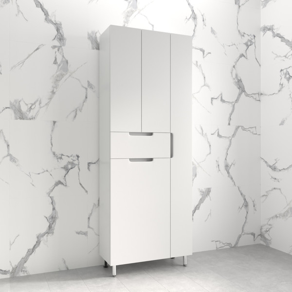 Изображение товара Шкаф-пенал для ванной Style Line Оптима 70 (напольный, корзина, отделение для халата)