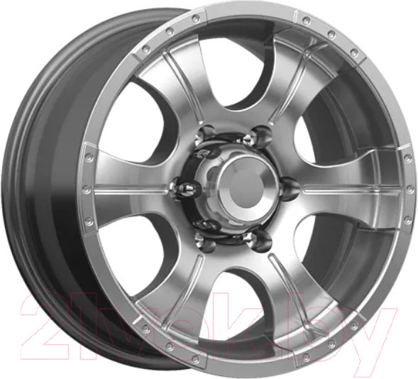 Литой диск K&K Байконур 16x8" 5x139.7мм DIA 110.1мм ET 20мм Дарк платинум — фото 4