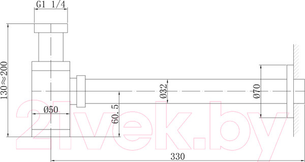 Изображение товара Сифон Abber AF0030NG (никель)