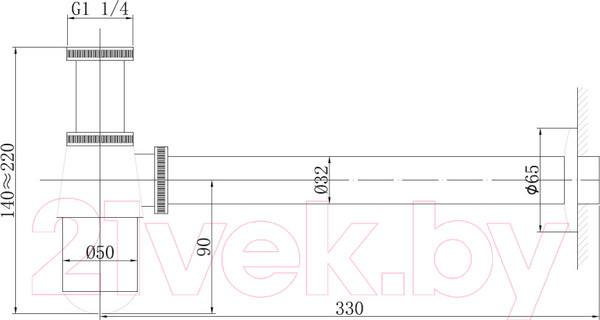 Изображение товара Сифон Abber AF0032G (золото матовый)
