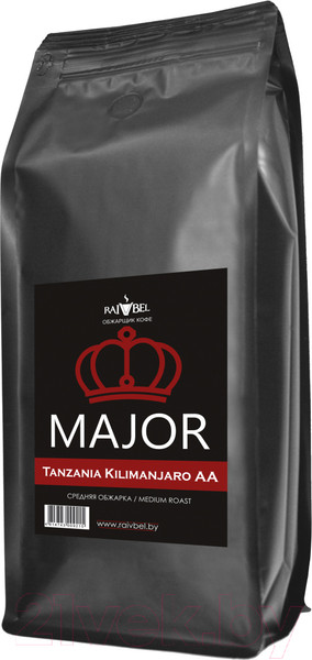 Изображение товара Кофе в зернах Major Tanzania Arabica AA Kilimanjaro (1кг)