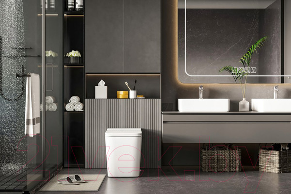 Изображение товара Унитаз приставной Abber Rechteck AC1212P (с импульсным смывом)