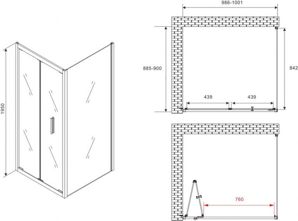 Изображение товара Душевой уголок Abber Sonnenstrand AG07100-S90