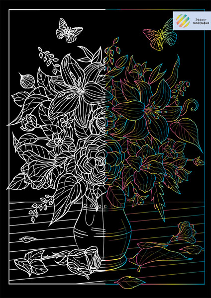 Изображение товара Гравюра Три совы Цветы / GA4_48296