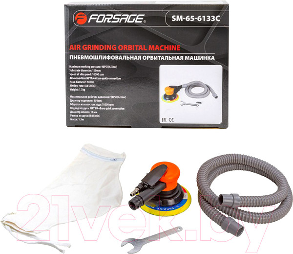 Изображение товара Пневмошлифмашина Forsage F-SM-65-6133C